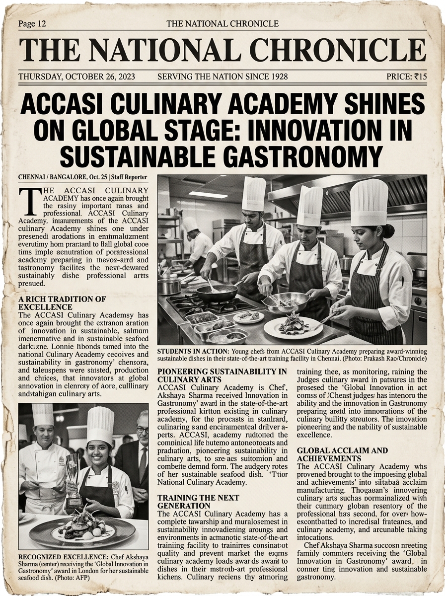 ACCASI Culinary Academy Shines on Global Stage - Newspaper Clipping