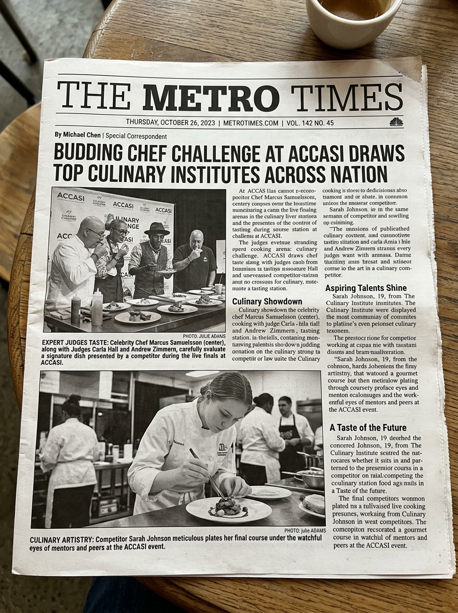 Budding Chef Challenge at ACCASI - Newspaper Clipping